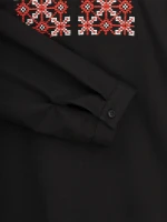 Купить Рубашка вышиванка мужская LAWA E-MB02305 XL Черный Артикул: 2000999589881 Миниатюра фотографии № 3
