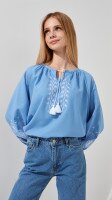 Рубашка вышиванка для девочки LAWA E-GBC02304 122 см Голубой  Фото №1