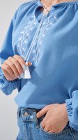 Рубашка вышиванка для девочки LAWA E-GBC02304 122 см Голубой  Фото №4