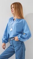 Рубашка вышиванка для девочки LAWA E-GBC02304 122 см Голубой  Фото №3