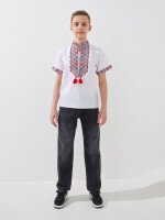 Купить Рубашка вышиванка для мальчика Козачок МАКСИМ 116 см Красный Артикул: 2000999401787 Миниатюра фотографии № 2