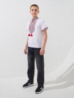 Купить Рубашка вышиванка для мальчика Козачок МАКСИМ 116 см Красный Артикул: 2000999401787 Миниатюра фотографии № 4