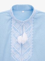 Купить Рубашка вышиванка для мальчика Козачок Михайлик 92 см Голубой Артикул: 2000999639241 Миниатюра фотографии № 2