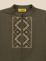Купити Сорочка вишиванка для хлопчика LAWA E-BB02302 134 см Хакі Артикул: 2000999664564 Фото мініатюра № 6