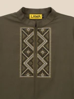 Купити Сорочка вишиванка для хлопчика LAWA E-BB02302 170 см Хакі Артикул: 2000999576171 Фото мініатюра № 8