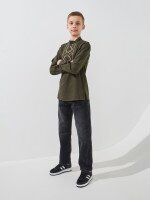 Купить Рубашка вышиванка для мальчика LAWA E-BB02302 140 см Хаки Артикул: 2000999576119 Миниатюра фотографии № 4