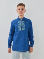 Купити Сорочка вишиванка для хлопчика LAWA E-BB02303 158 см Синій Артикул: 2000999595424 Фото мініатюра № 1