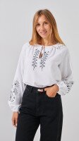 Купить Рубашка вышиванка женская LAWA E-WB02323 XS Белый Артикул: 2888000012685 Миниатюра фотографии № 1