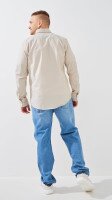 Купить Рубашка с узором мужская GENUA G01219-0002 L Бежевый Артикул: 2000999467578 Миниатюра фотографии № 5