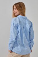 Сорочка з візерунком для дівчинки LAWA GBC02308 122 см Блакитно-білий  Фото №3