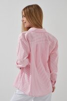 Рубашка с узором для девочки LAWA GBC02308 122 см Розово-белый  Фото №4