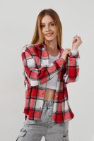 Сорочка з візерунком для дівчинки LAWA GBC02323 122 см Червоно-бежевий  Фото №1