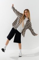 Рубашка с узором для девочки MyChance 2454 134 см Кофейный  Фото №3