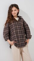 Купить Рубашка с узором для девочки MyChance 2603 128 см Коричневый Артикул: 2000999479786 Миниатюра фотографии № 3