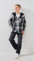 Купить Рубашка с узором для мальчика LAWA BTC02301 134 см Черно-серый Артикул: 2000991057135 Миниатюра фотографии № 2