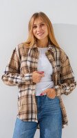 Купить Рубашка с узором женская LAWA WBC02443 XL Бежевый Артикул: 2888000018205 Миниатюра фотографии № 1