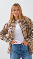 Купить Рубашка с узором женская LAWA WBC02443 XL Бежевый Артикул: 2888000018205 Миниатюра фотографии № 3