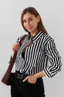 Купить Рубашка с узором женская LAWA WTC02360 XS Бело-черный Артикул: 2000990999375 Миниатюра фотографии № 4