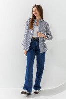 Сорочка з візерунком жіноча LAWA WTC02360 XS Синьо-білий  Фото №4