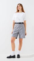 Купить Шорты однотонные котоновые женские GENUA G01139-0002 S Серый Артикул: 2000999385964 Миниатюра фотографии № 2