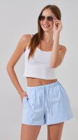 Шорты котоновые с узором женские LAWA K-WBC02311 XL Бело-голубой  Фото №1