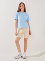 Купить Шорты однотонные женские GENUA G01139-0021 XS Бежевый Артикул: 2000999606915 Миниатюра фотографии № 2