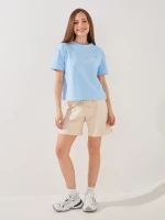 Купить Шорты однотонные женские GENUA G01139-0021 XL Бежевый Артикул: 2000999606960 Миниатюра фотографии № 2