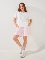 Купить Шорты однотонные женские GENUA G01139-0021 3XL Розовый Артикул: 2000999606892 Миниатюра фотографии № 2