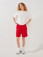 Купить Шорты трикотажные однотонные женские LAWA WBC02406 XL Красный Артикул: 2000999599873 Миниатюра фотографии № 2