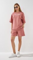 Шорты трикотажные однотонные женские LAWA WBC02406 XS Пудровый  Фото №1
