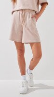 Шорты трикотажные однотонные женские LAWA WBC02406 XS Светло-бежевый  Фото №0