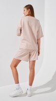 Шорты трикотажные однотонные женские LAWA WBC02406 XS Светло-бежевый  Фото №1