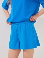 Купить Шорты трикотажные однотонные женские LAWA WBC02410 XL Синий Артикул: 2000999613814 Миниатюра фотографии № 1