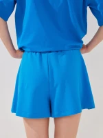 Купить Шорты трикотажные однотонные женские LAWA WBC02410 XL Синий Артикул: 2000999613814 Миниатюра фотографии № 4