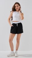 Шорты трикотажные однотонные женские LAWA WTC02438 XS Черный  Фото №1