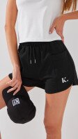 Шорты трикотажные однотонные женские XI XI 1808 One Size Черный  Фото №0