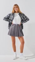Купить Юбка классика однотонная женская LAWA WTC02454 XS Серый Артикул: 2888000018496 Миниатюра фотографии № 2