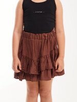 Купить Юбка однотонная для девочки Aura Style 5004-2 158 см Коричневый Артикул: 2000999546723 Миниатюра фотографии № 1