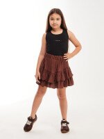 Купить Юбка однотонная для девочки Aura Style 5004-2 158 см Коричневый Артикул: 2000999546723 Миниатюра фотографии № 2