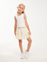 Купити Спідниця однотонна для дівчинки Aura Style 5007-1 110 см Молочний Артикул: 2000999546648 Фото мініатюра № 2