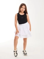 Купити Спідниця однотонна для дівчинки Aura Style 5016 140 см Білий Артикул: 2000999566745 Фото мініатюра № 1