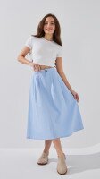 Юбка однотонная женская 2219 One Size Голубой  Фото №0