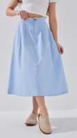 Юбка однотонная женская 2219 One Size Голубой