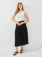 Купить Юбка однотонная женская GENUA G011229-0023 XS Черный Артикул: 2000999483158 Миниатюра фотографии № 1