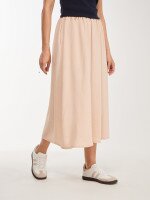 Купить Юбка однотонная женская GENUA G011229-0028 5XL Бежевый Артикул: 2000999483127 Миниатюра фотографии № 1