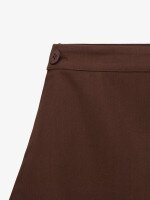 Купить Юбка однотонная женская GENUA G011229-0046 2XL Коричневый Артикул: 2000999633683 Миниатюра фотографии № 2