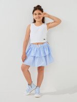 Купити Спідниця з візерунком для дівчинки Aura Style 5002-1 110 см Блакитний Артикул: 2000999546730 Фото мініатюра № 2