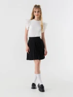 Купить Юбка однотонная для девочки Baby Show 56001-1 140 см Черный (SC) Артикул: 2000990527233 Миниатюра фотографии № 2