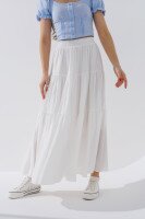 Юбка однотонная женская 3301 One Size Белый  Фото №1