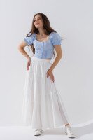 Юбка однотонная женская 3301 One Size Белый  Фото №0
